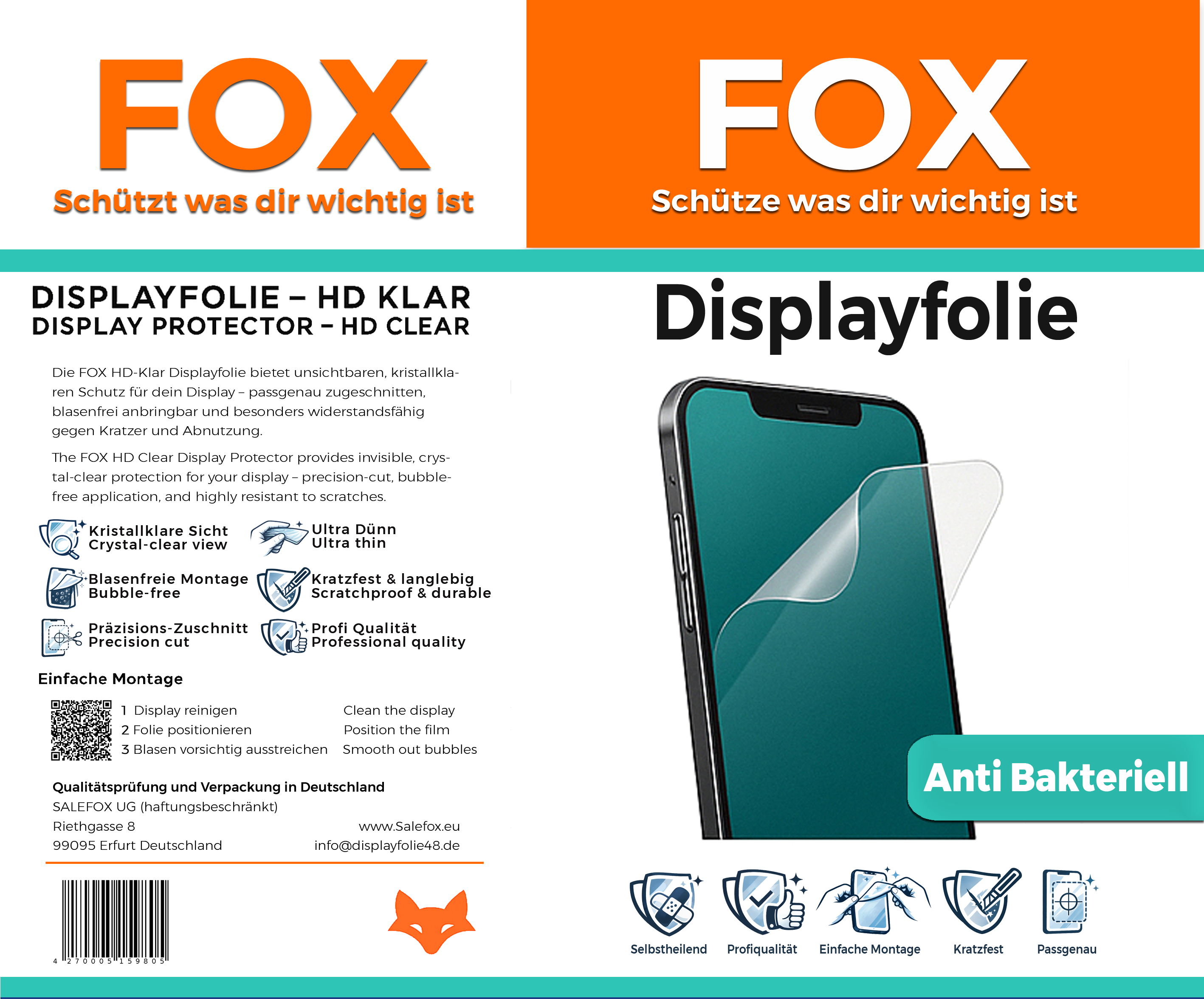 Antibakterielle Displayfolie für dein ZTE